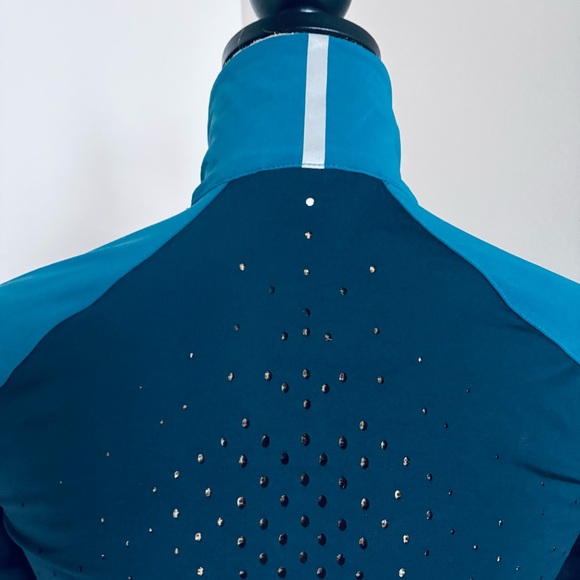New Balance Women’s Precision Run Jacket XS Teal/Navy Blue - Picture 4 of 9